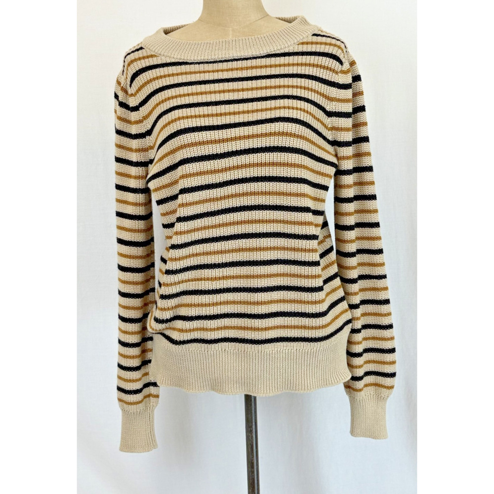 NWT Soya Concept Crewneck Multicolor Striped Cotton Blend Sweater #0416 Size XS